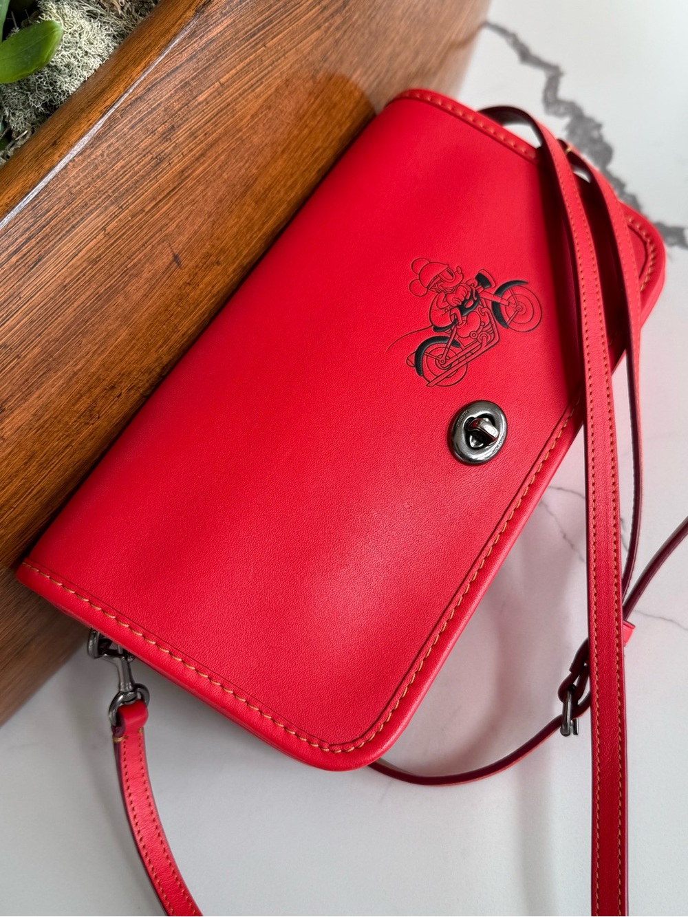 Coach x Disney Red Penny Crossbody with Mickey Limited - Picture 4 of 16